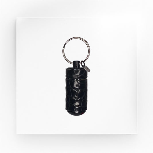 croco pill/stash keyring